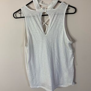 white strappy tank